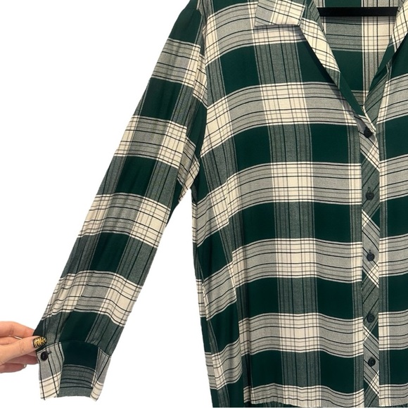 Zara Dress Green and White Lagre - Picture 4 of 8